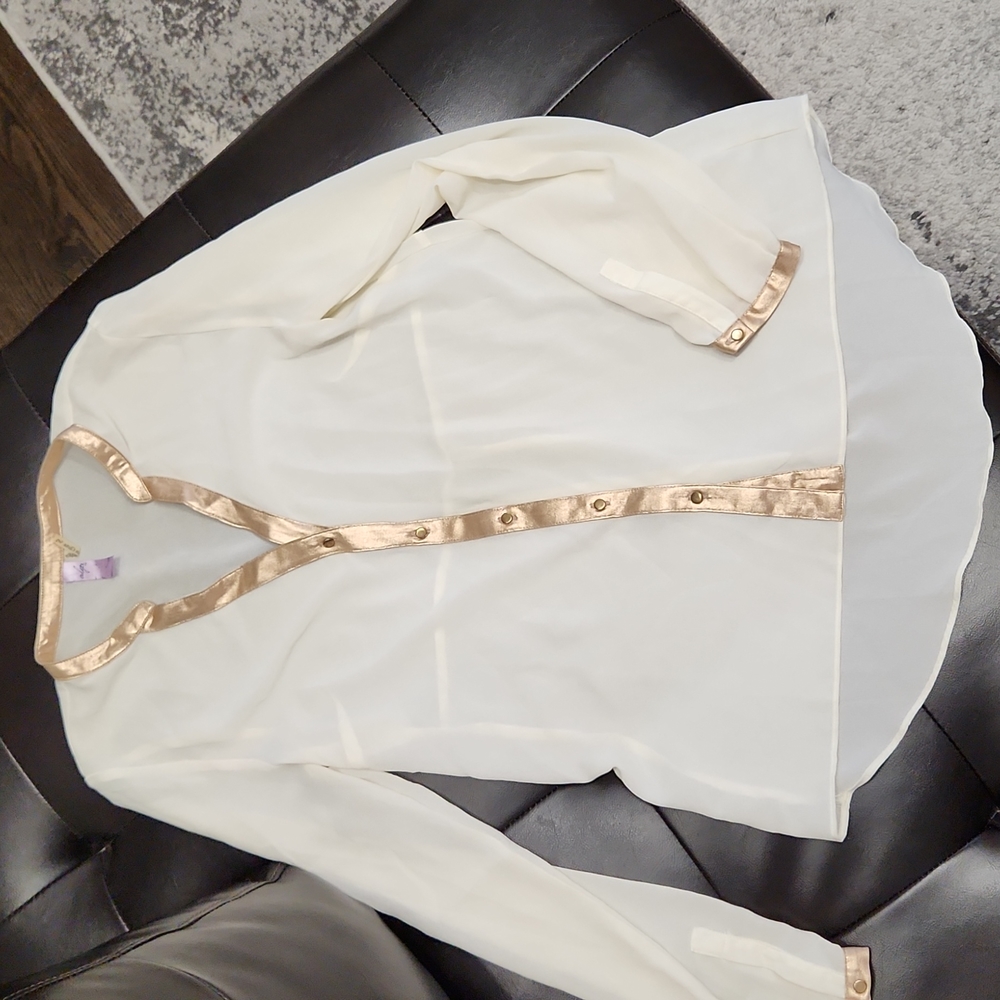 Sheer cream tunic
